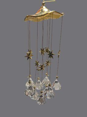 Kurt Adler Crystal Hanging Drops Christmas Ornament Taiwan 8.5 "X 3"